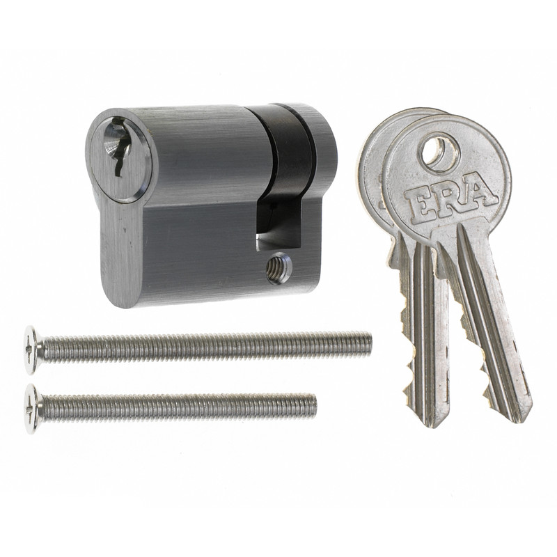 ERA 6 Pin Single Euro Cylinder 45mm Nickel