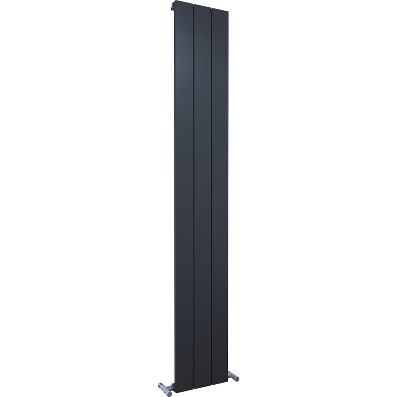 Kudox AluLite Textured Flat Designer Radiator 1800 x 280mm 2337Btu Black