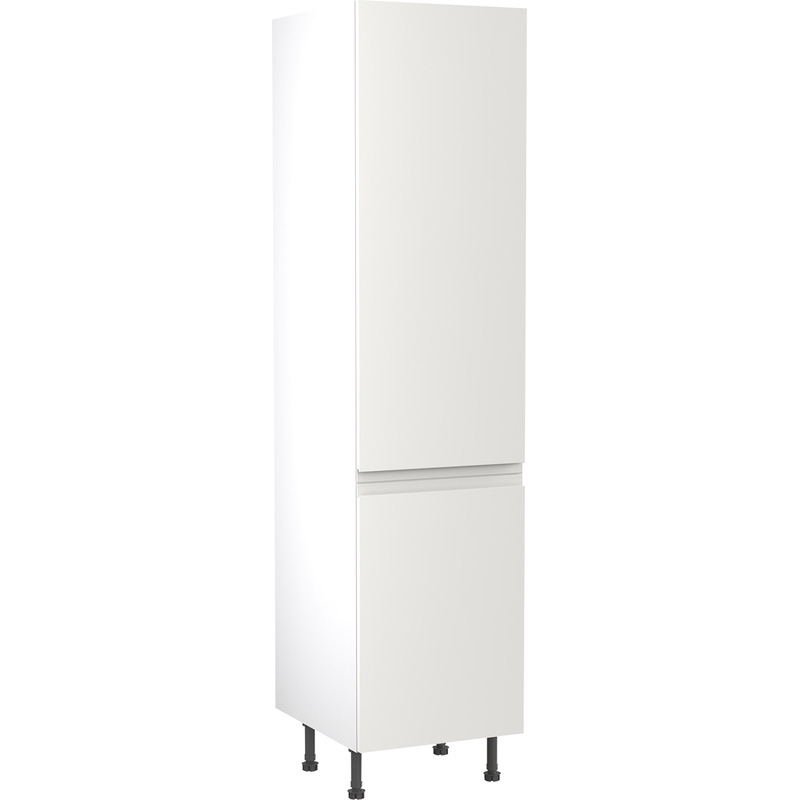 Kitchen Kit Flatpack J-Pull Kitchen Cabinet Tall Larder Unit Super Gloss White 500mm