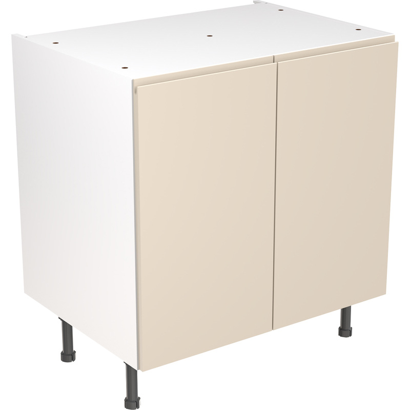 Kitchen Kit Flatpack J-Pull Kitchen Cabinet Base Unit Ultra Matt Cashmere 800mm