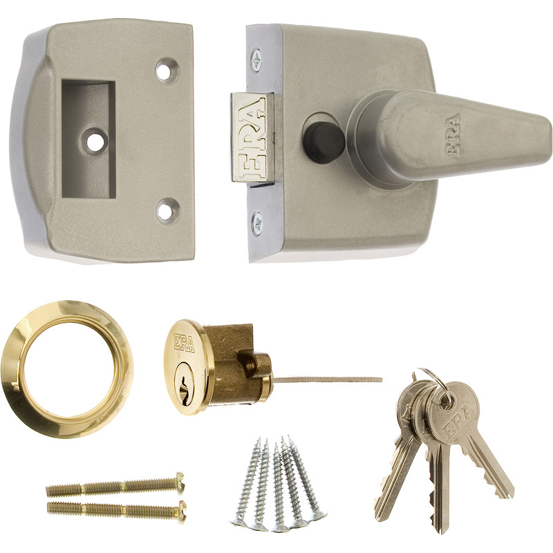 ERA Replacement Nightlatch Door Lock 40mm Satin Chrome