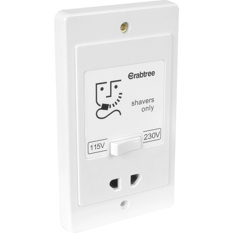 Crabtree Dual Voltage Shaver 240-110V