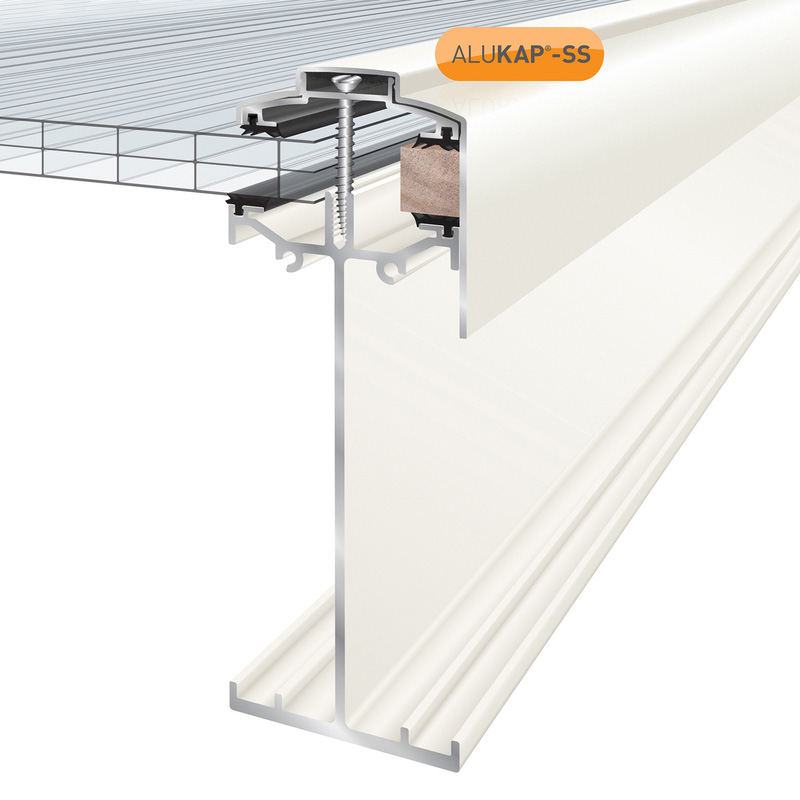 Alukap-SS High Span Gable Bar White 2.4m
