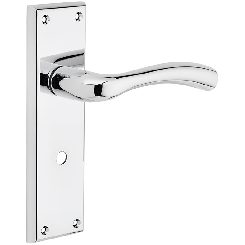 Minerva Door Handles Bathroom Polished