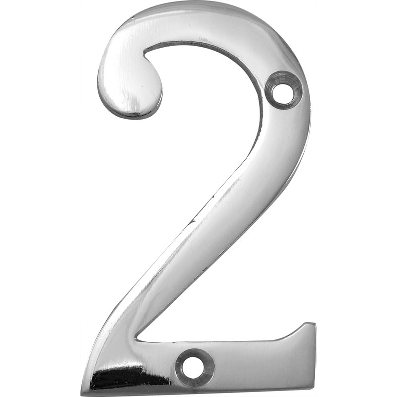 Chrome Numeral 75mm 2