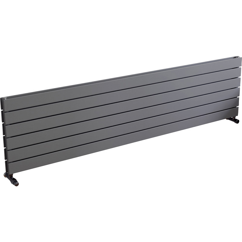 Ximax Oxford Duo Horizontal Designer Radiator 445 x 1800mm 4679Btu Silver
