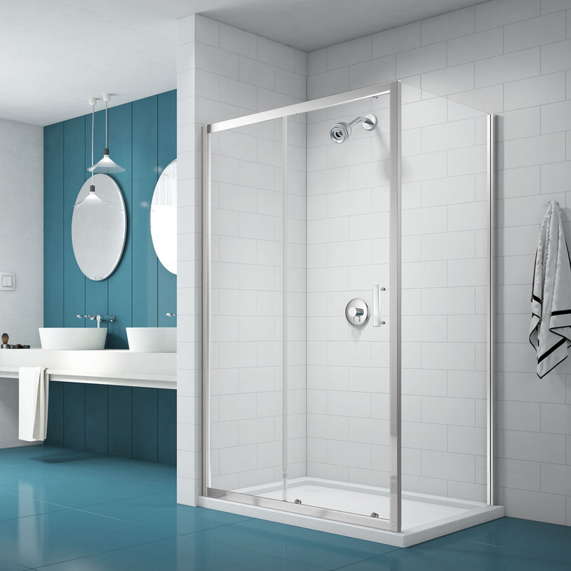 Merlyn NIX Sliding Shower Enclosure Door and Side Panel 1200 x 900mm