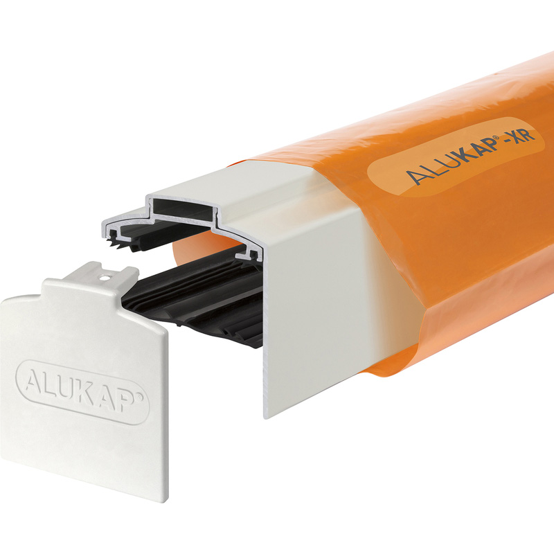 Alukap-XR Concealed Fix Gable Bar with Gasket White 3000mm