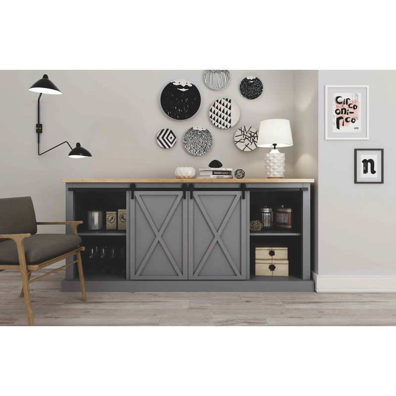 Coburn Flat Track Mini Straight Hanger System 750mm - Black Finish