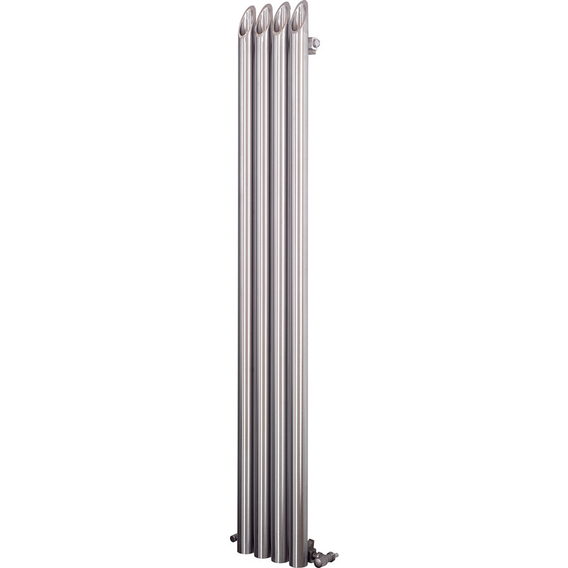 Aeon Bamboo Designer Radiator 1200 x 550mm Btu 5542 Brushed Stainless Steel