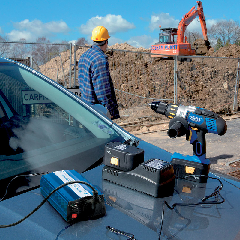 Draper 12V DC-AC Inverter 200W