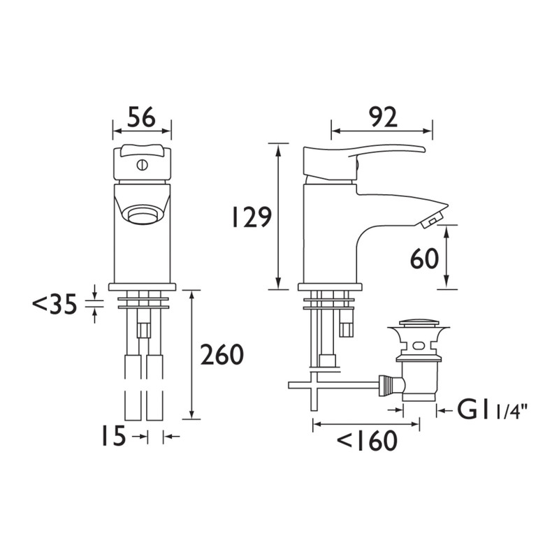 Bristan Capri Taps Basin Mixer
