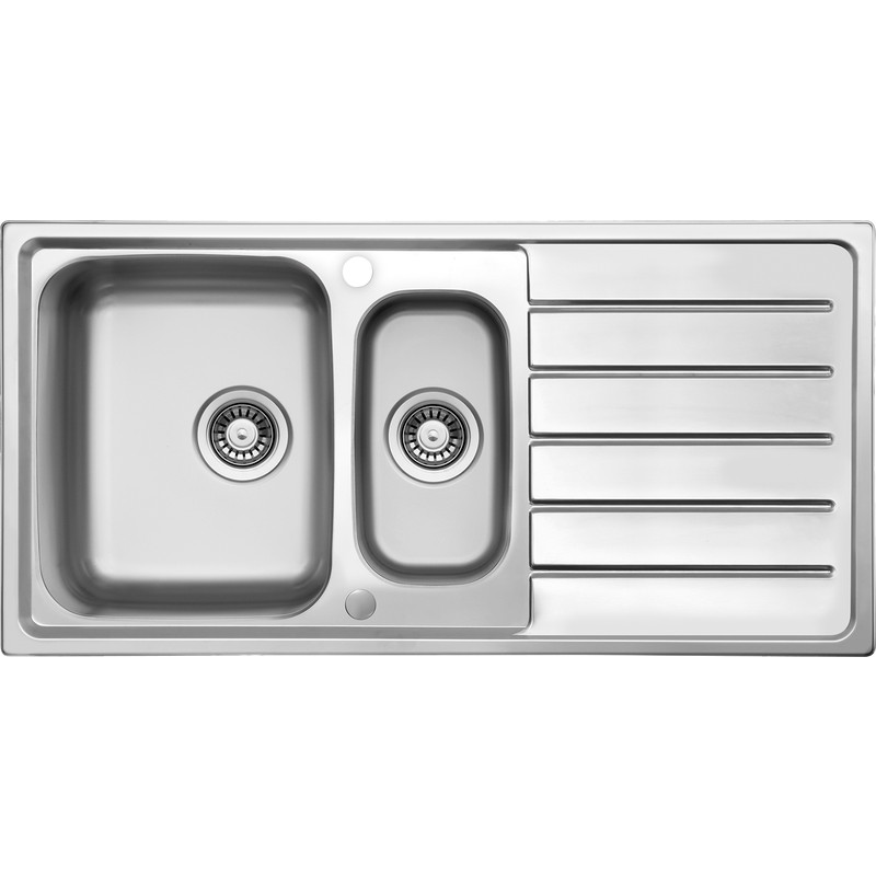 Stainless Steel Reversible Kitchen Sink & Drainer 1.5 Bowl