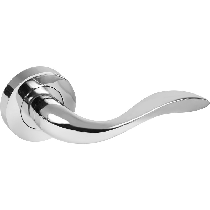 Celia Lever On Rose Door Handles Polished
