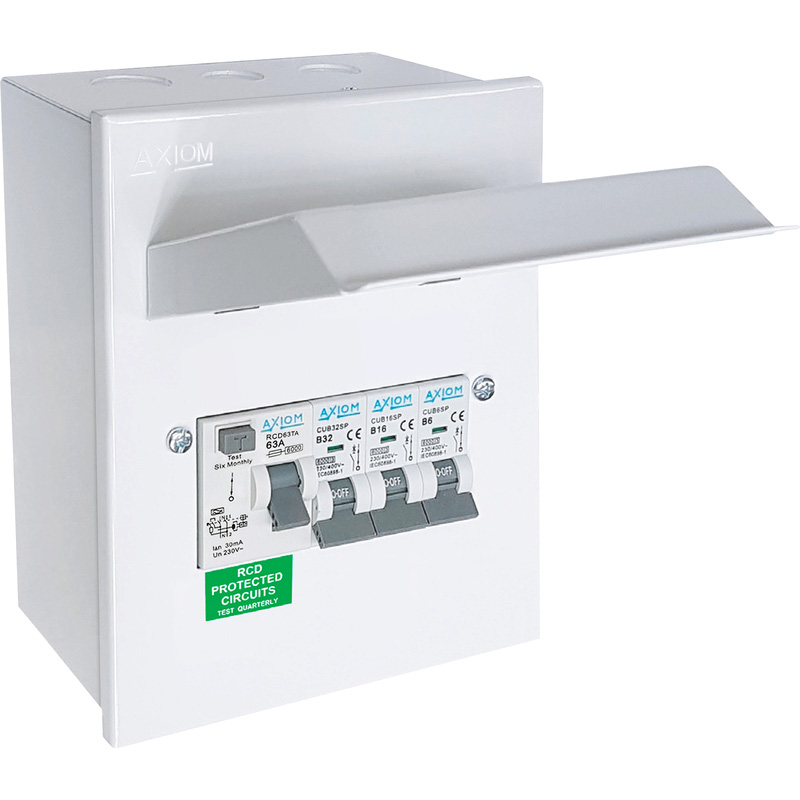 Axiom Garage/Workshop Consumer Unit Type A 3 Way