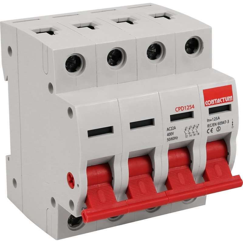 Contactum Incomer for B Type Distribution Boards 125A 4 Pole Isolator