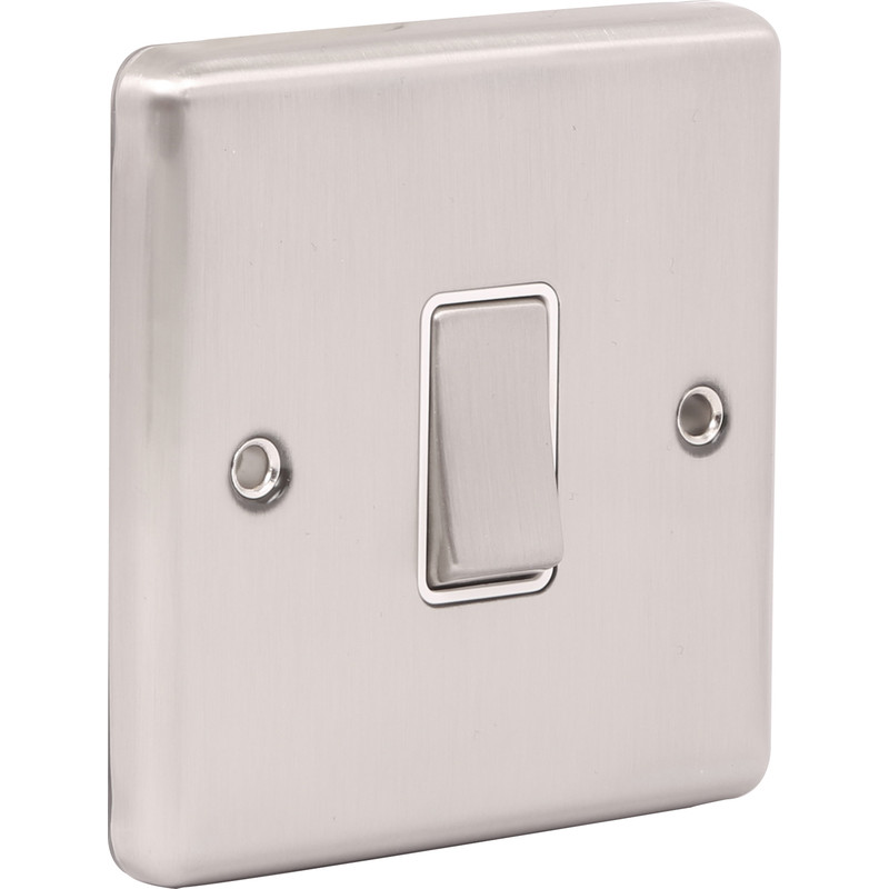 Wessex Brushed Stainless Steel Switch Intermediate
