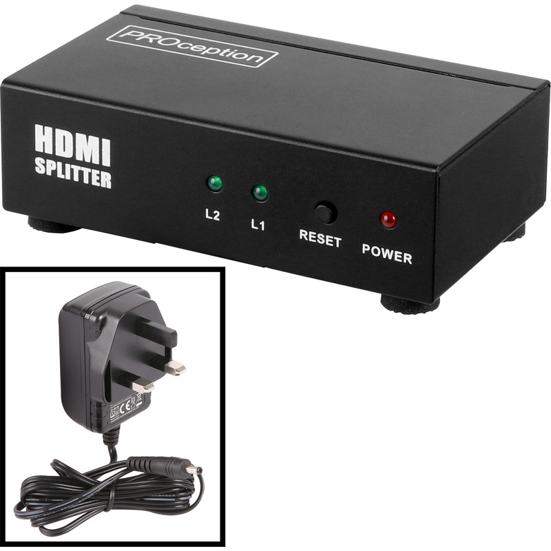 PROception HDMI Amplified Splitter 2 Way