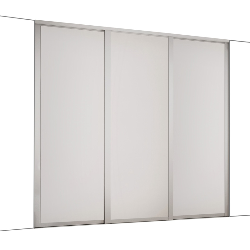 Spacepro Shaker 3 Door Sliding Wardrobe Kit Dove Grey 2592 x 2260mm