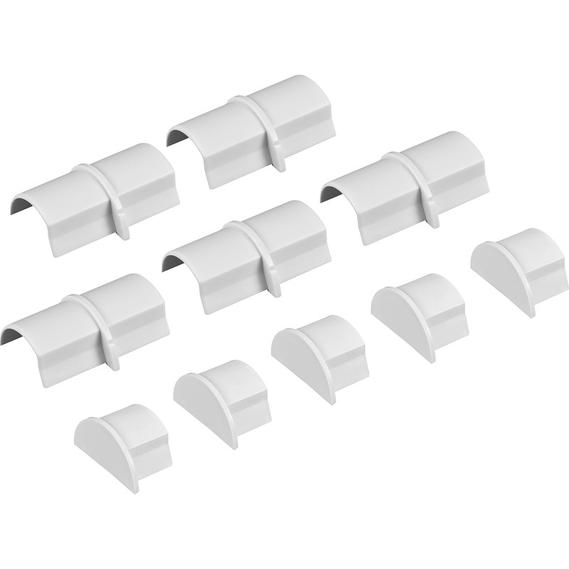 D-Line Trunking Coupler & End Cap Pack Mini  5 x Coupler & 5 x End Cap
