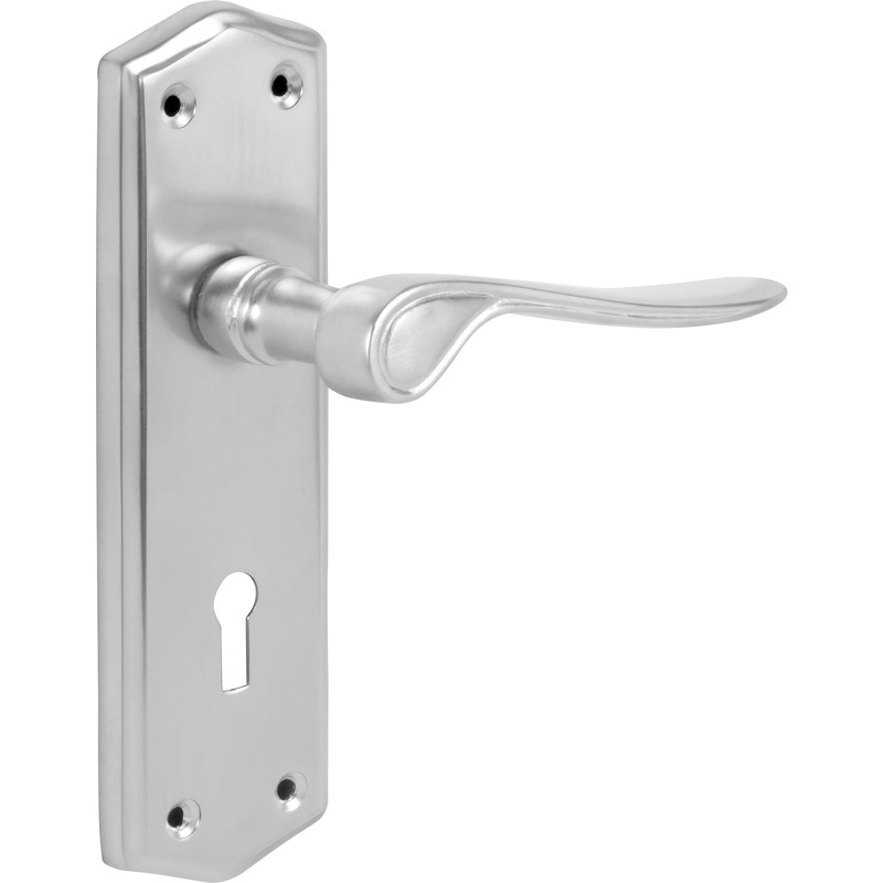 Salvesen Door Handles Lock Satin