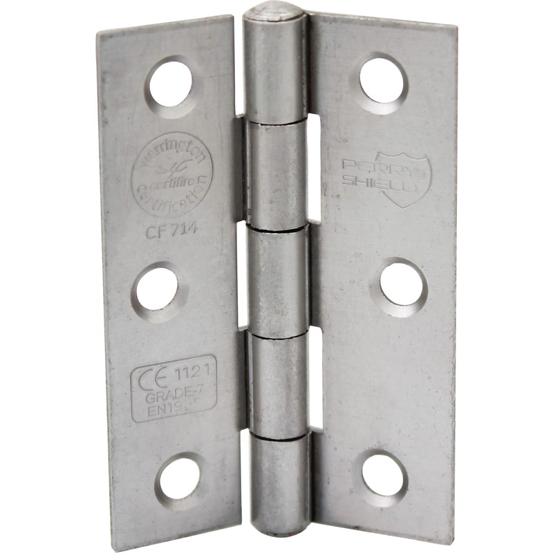 Grade 7 Spun Pin Fire Door Hinge 75mm Self Colour
