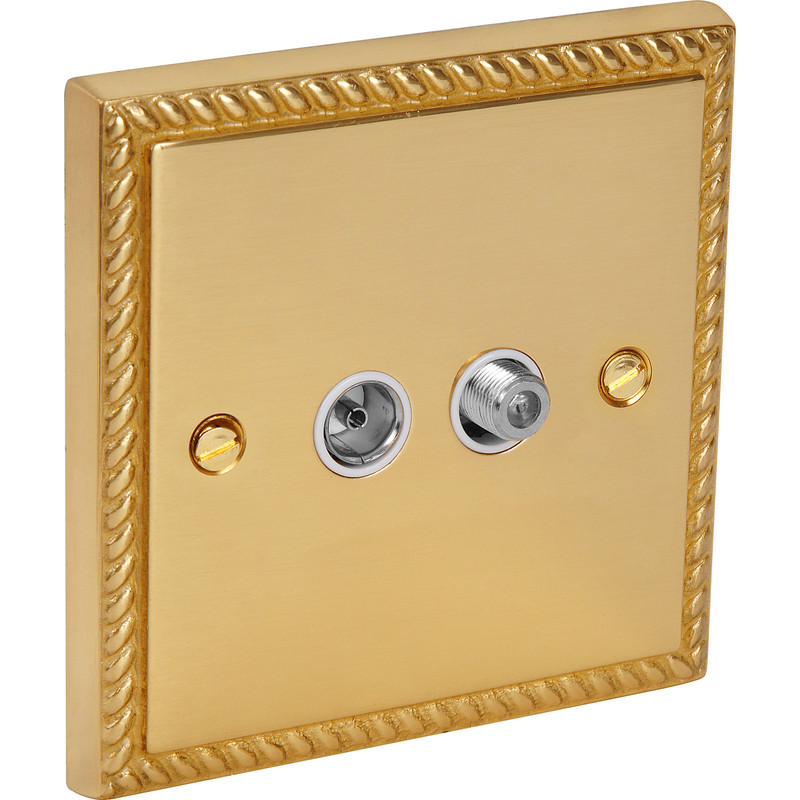 Georgian TV / Satellite Socket Outlet Satellite/TV