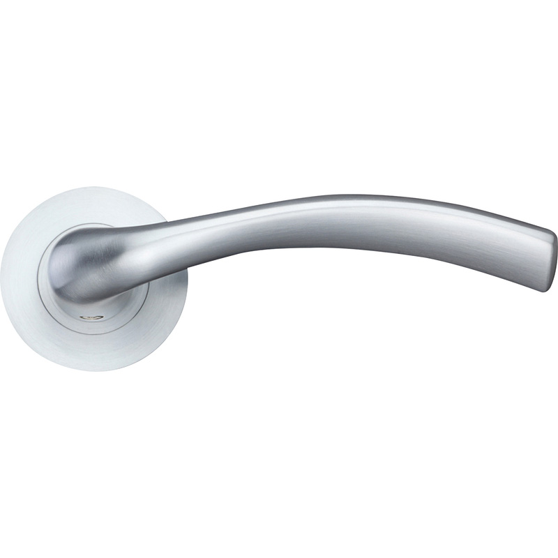 Stanza Siena Lever on Rose Door Handles Satin Chrome