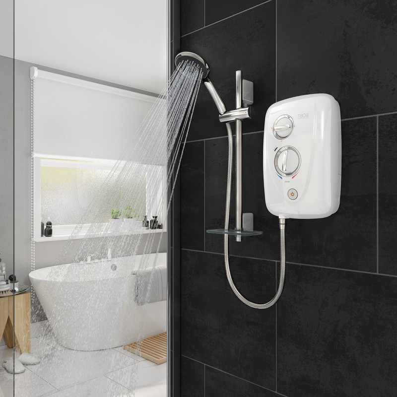 Triton T80 Easi-Fit+ Thermostatic Electric Shower 9.5kW
