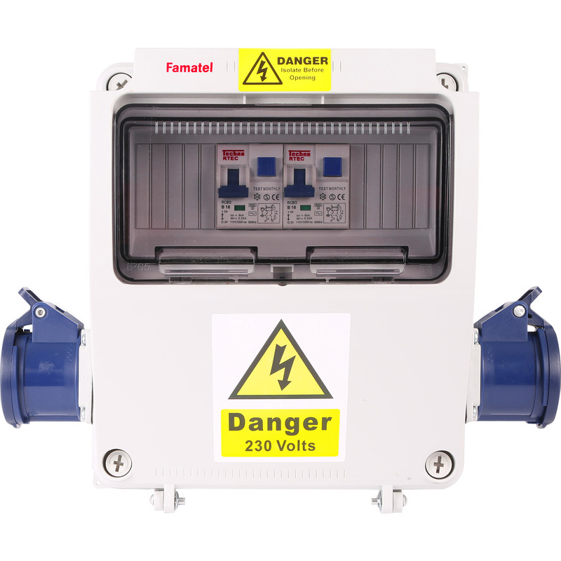 Hook Up Unit 2 x 16A Socket & RCBO