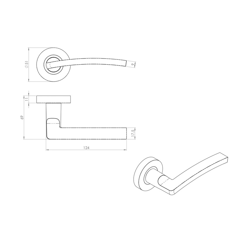 Carlisle Brass Tavira Door & Latch Pack Polished Chrome
