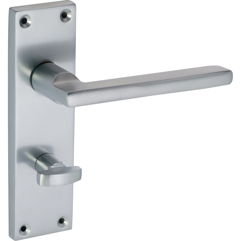 Eclipse Auriga Door Handles Satin Bathroom