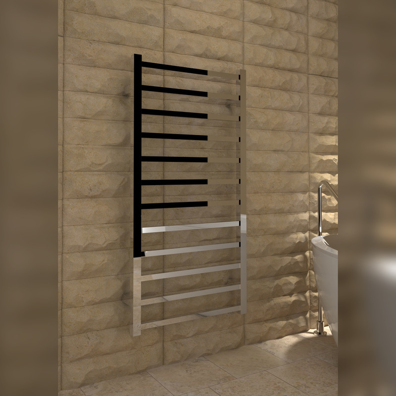 Kudox Paco Chrome Designer Towel Radiator 1000 x 500mm 788Btu