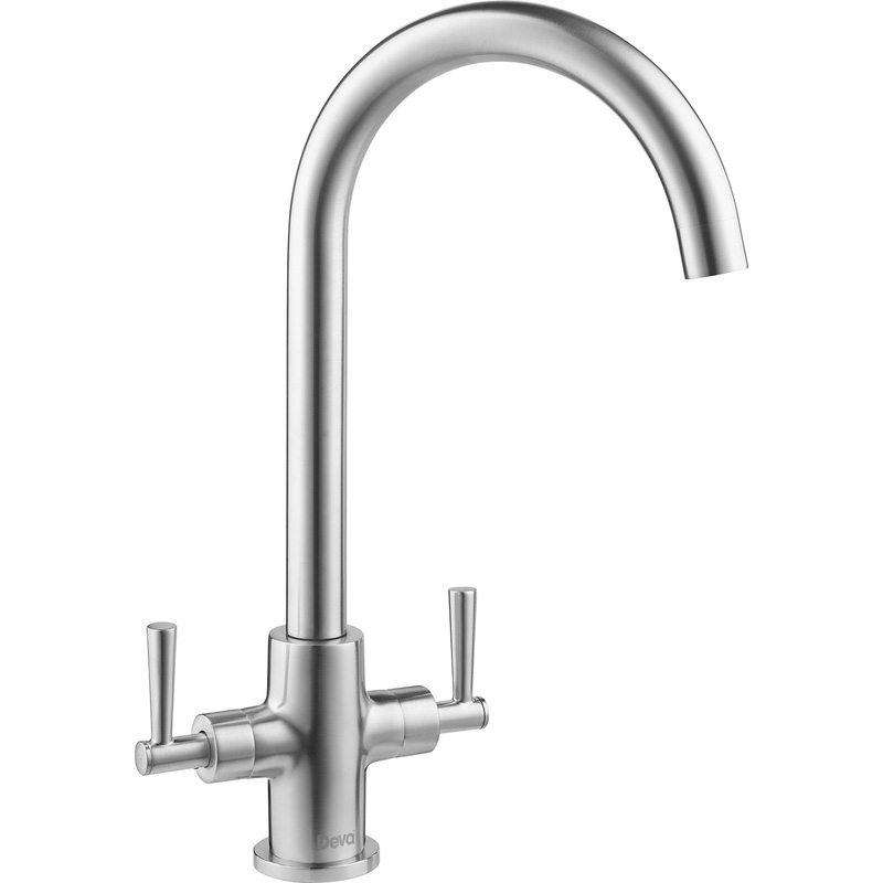 Deva Newton Mono Mixer Kitchen Tap Brushed Chrome