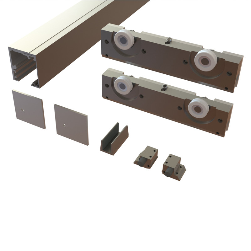 Coburn Flexiglas 120 One Door System 2000mm - Satin Stainless Steel