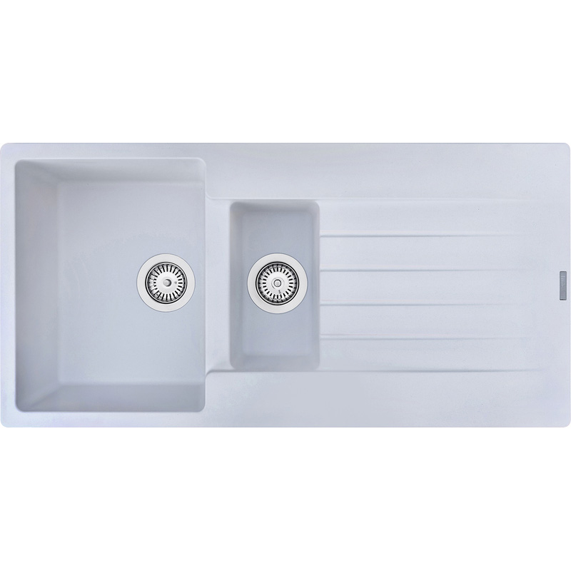 Reginox Harlem Reversible Composite Kitchen Sink & Drainer 1.5 Bowl White