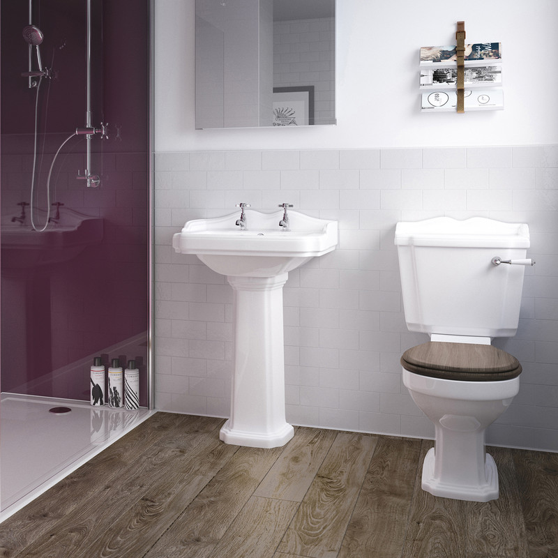 Mermaid Composite Metro Tile Horizontal Shower Wall Panel White 1220mm x 2440mm