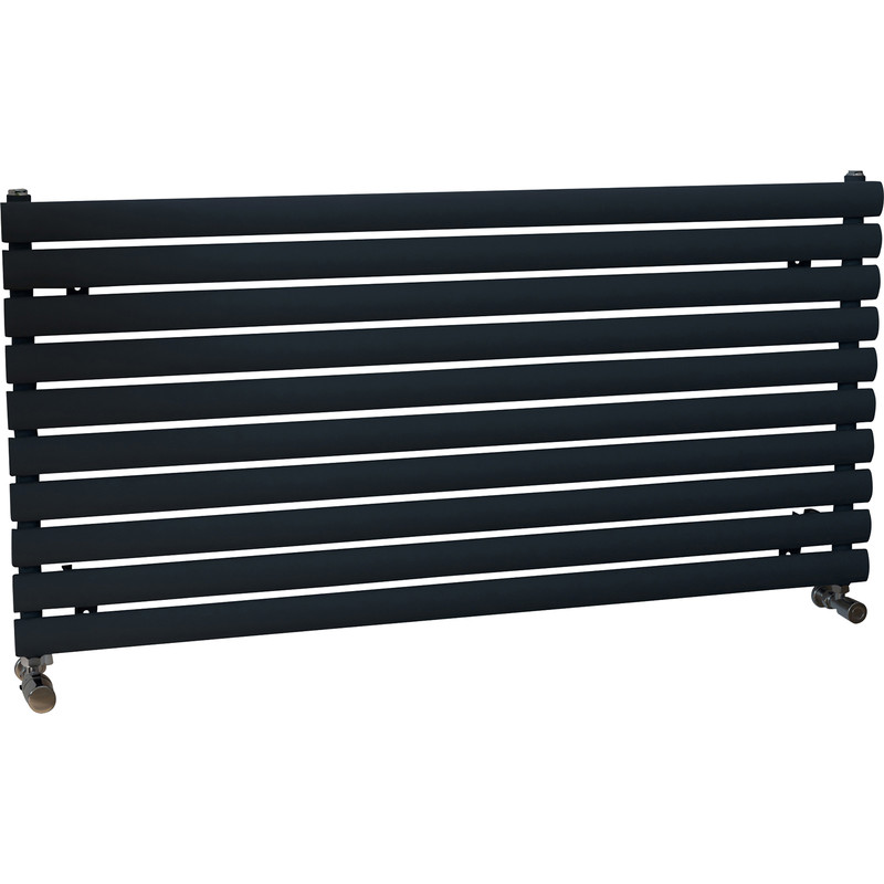 Ximax Bristol Single Horizontal Designer Radiator 584 x 1200mm 2587Btu Anthracite