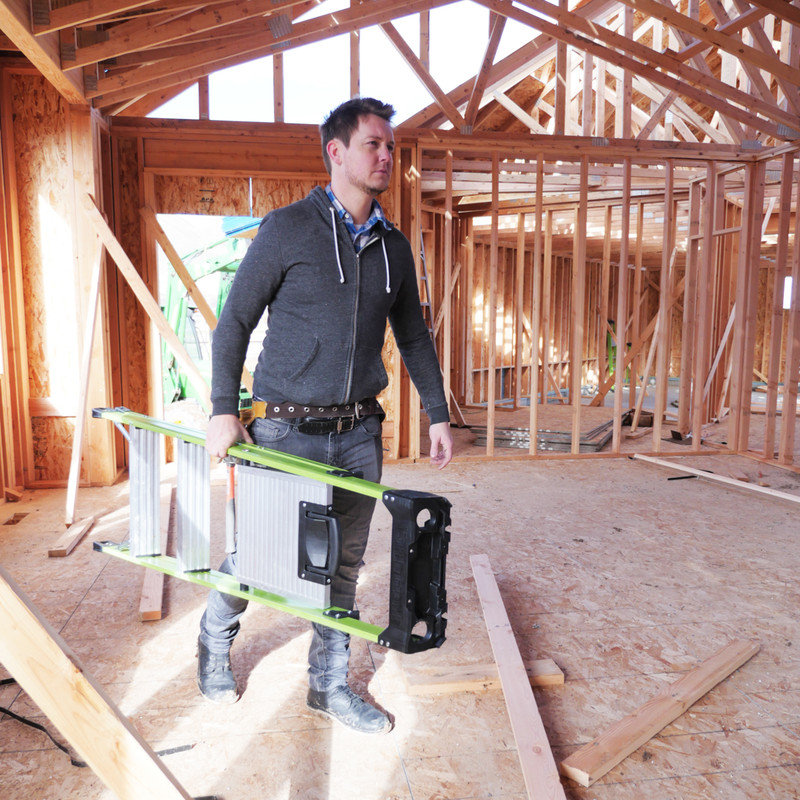 Little Giant Mighty Lite Fibreglass Step Ladder 3 Tread SWH 2.45m