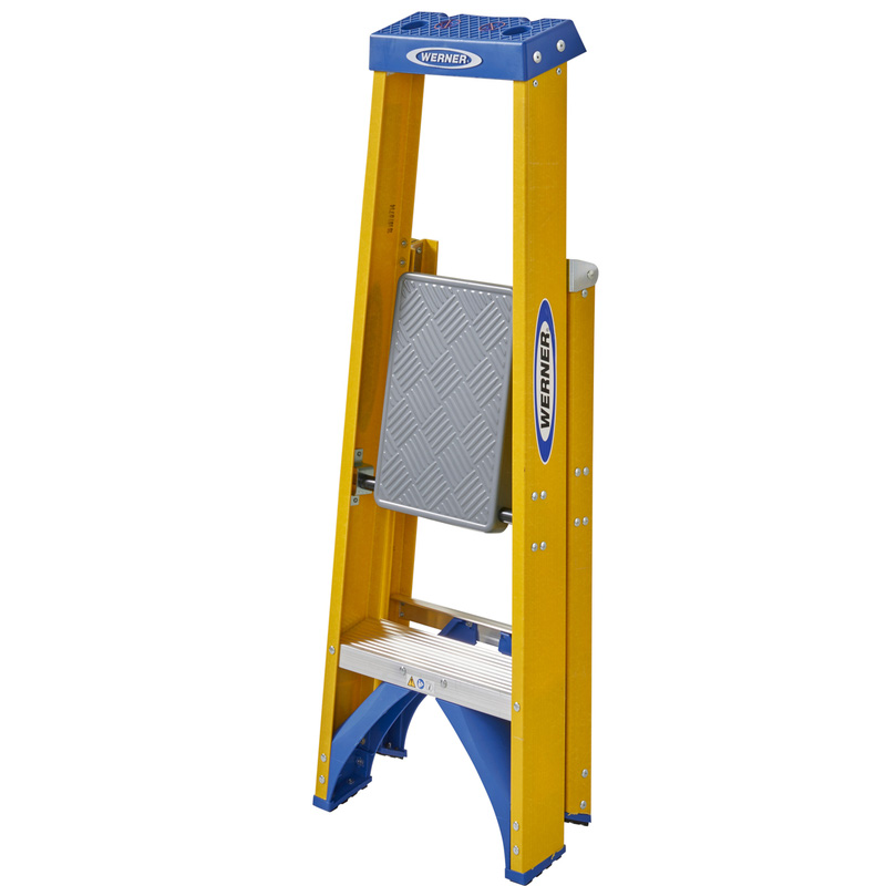 Werner Fibreglass Platform Stepladder 2 Tread
