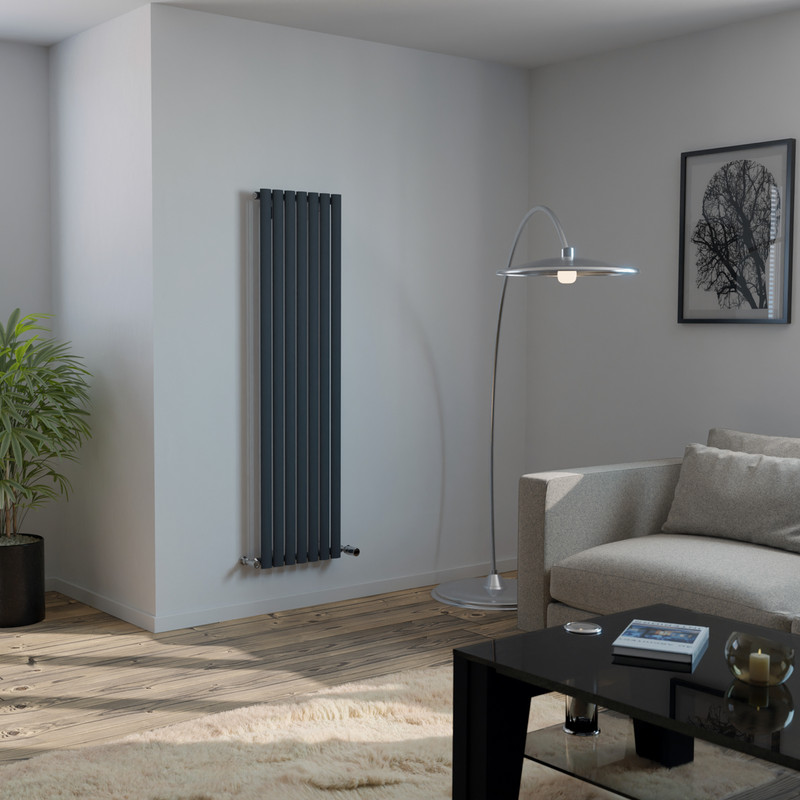 Ximax Bristol Designer Radiator 1500 x 410mm 2488Btu Single Anthracite