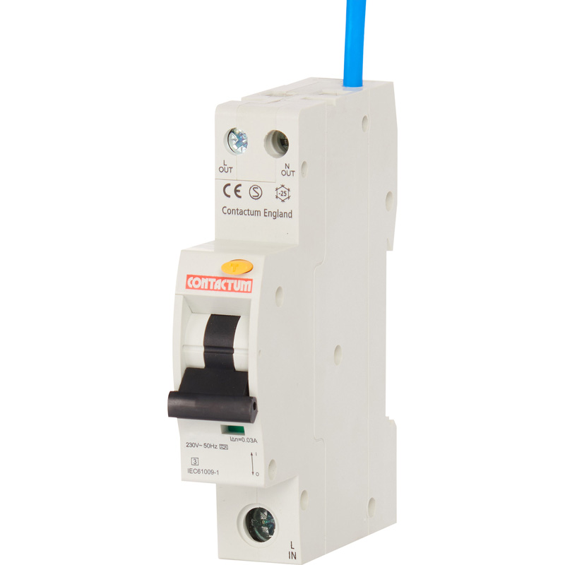 Contactum Compact RCBO 6A 30mA Type A B Curve