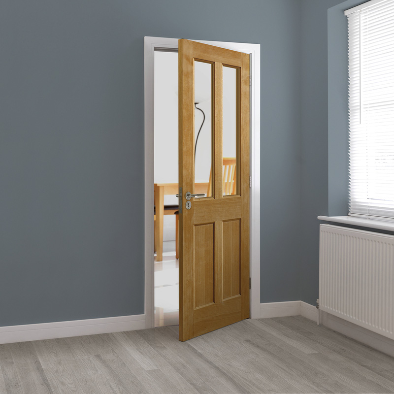 Severn Oak Glazed Internal Door Unfinished 35 x 1981 x 686mm