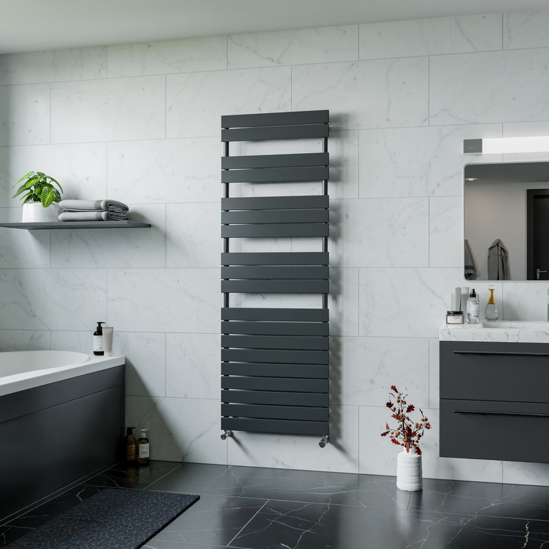 Ximax Oxford Single Panel Towel Radiator 1720 x 600mm 3201Btu Anthracite