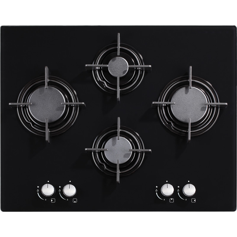 Cata 60cm Black Glass Gas Hob
