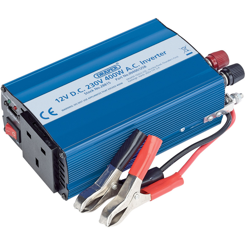 Draper 12V DC-AC Inverter 400W
