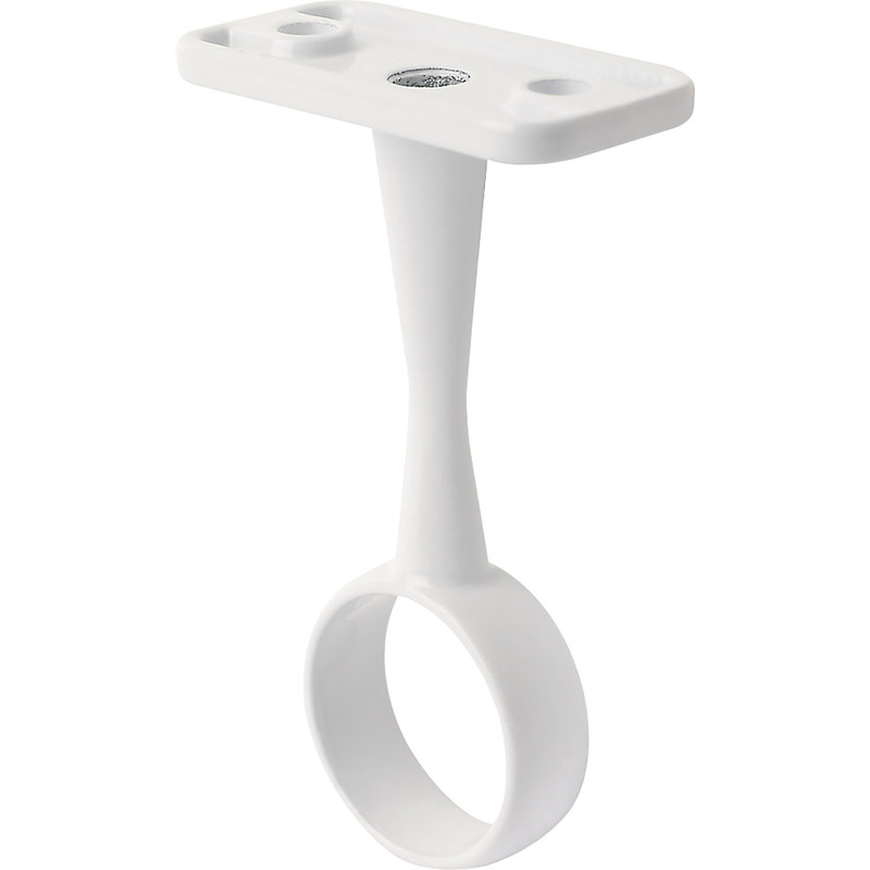 White Wardrobe Rail 19mm Centre Bracket