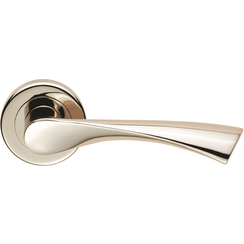 Serozzetta Venti Lever On Round Rose Polished Nickel