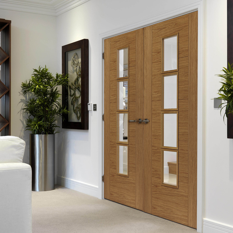 Bela Oak Glazed Internal Door Pre-Finished 35 x 1981 x 838mm