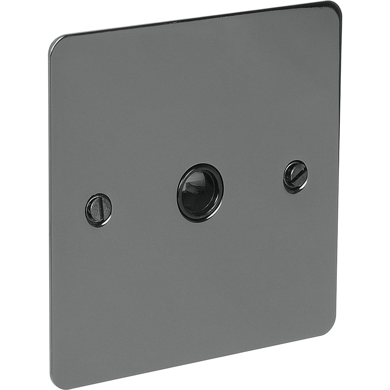Flat Plate Black Nickel 20A Flex Outlet Plate